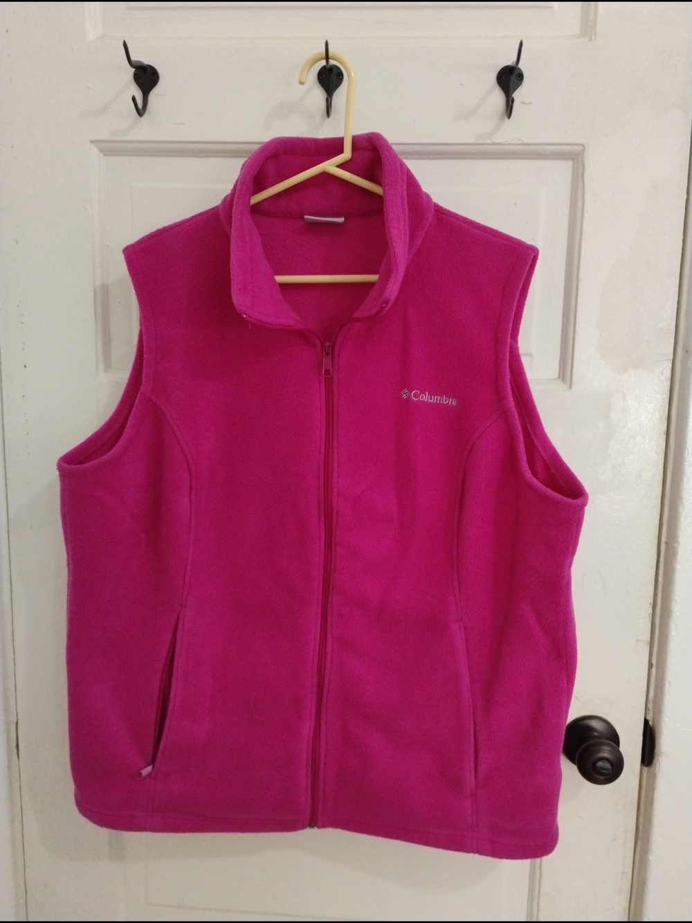 Columbia Bright Pink Fleece Vest - Size 1X